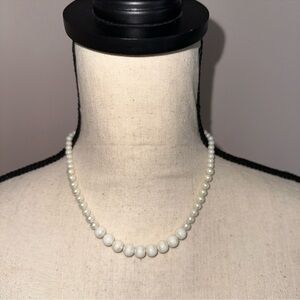 Elegant White Pearl Necklace